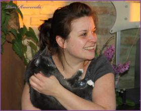 Sir Parzival von den Norwegischen Waldkatzen von Ruwenda mit Frauchen Katharina